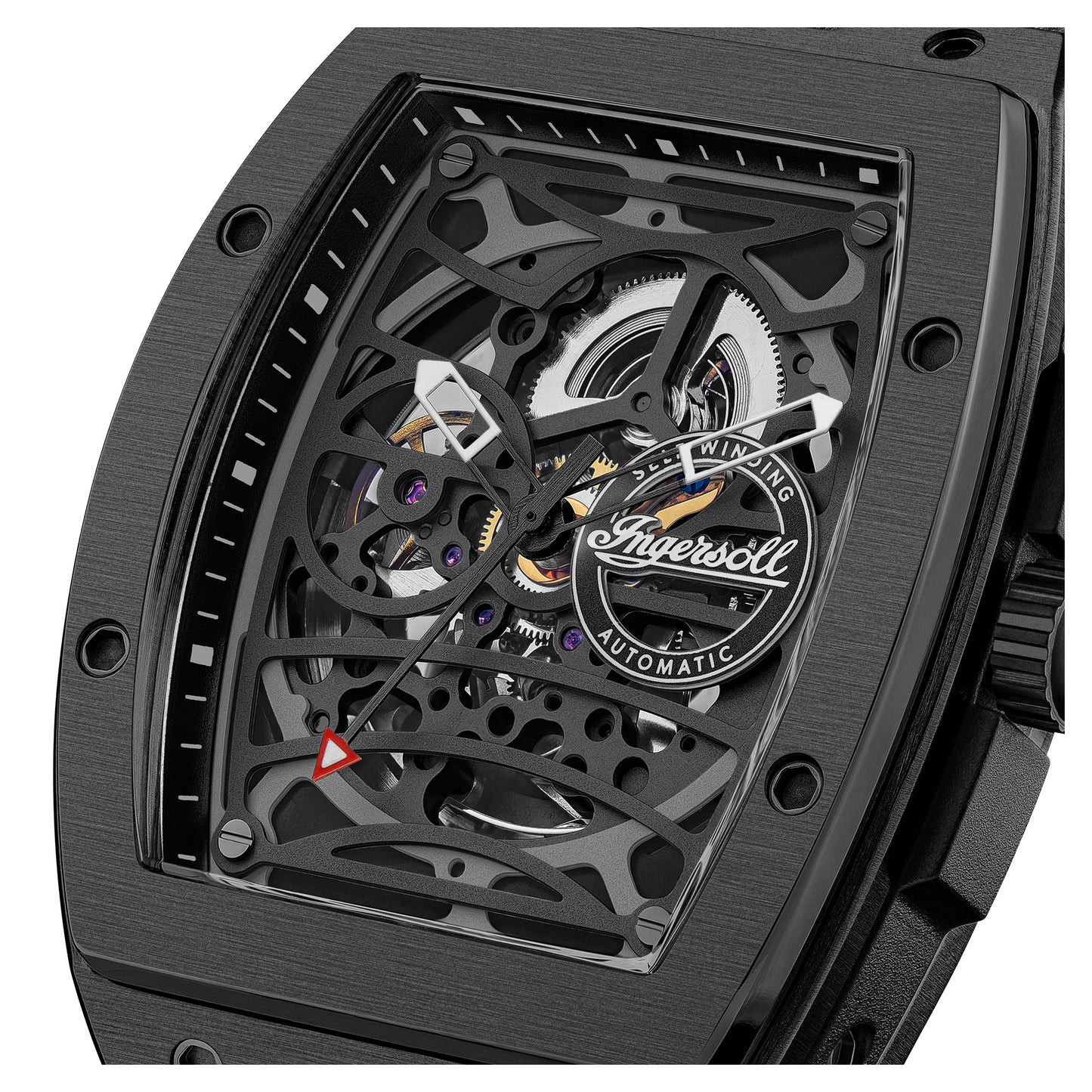 Ingersoll Challenger 44.6mm Black Dial and Black Alcantara Strap Watch