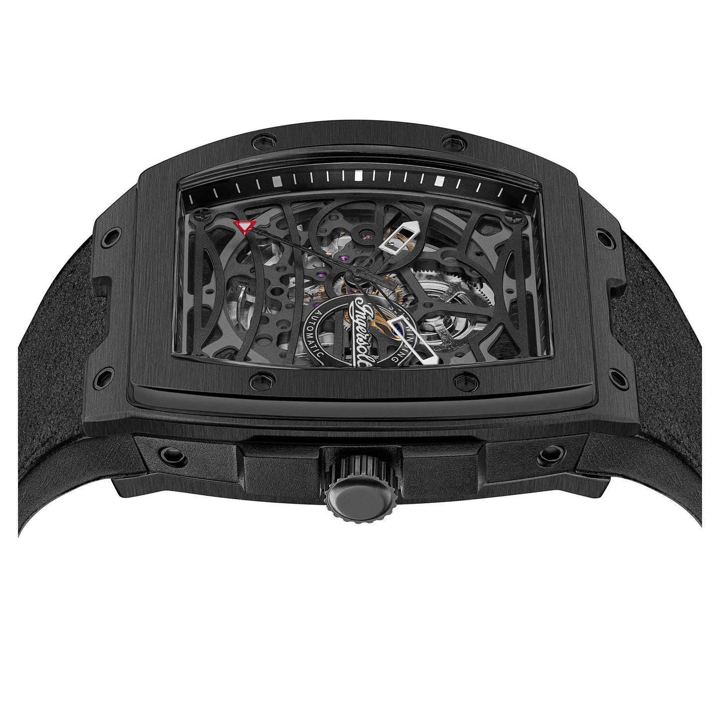 Ingersoll Challenger 44.6mm Black Dial and Black Alcantara Strap Watch