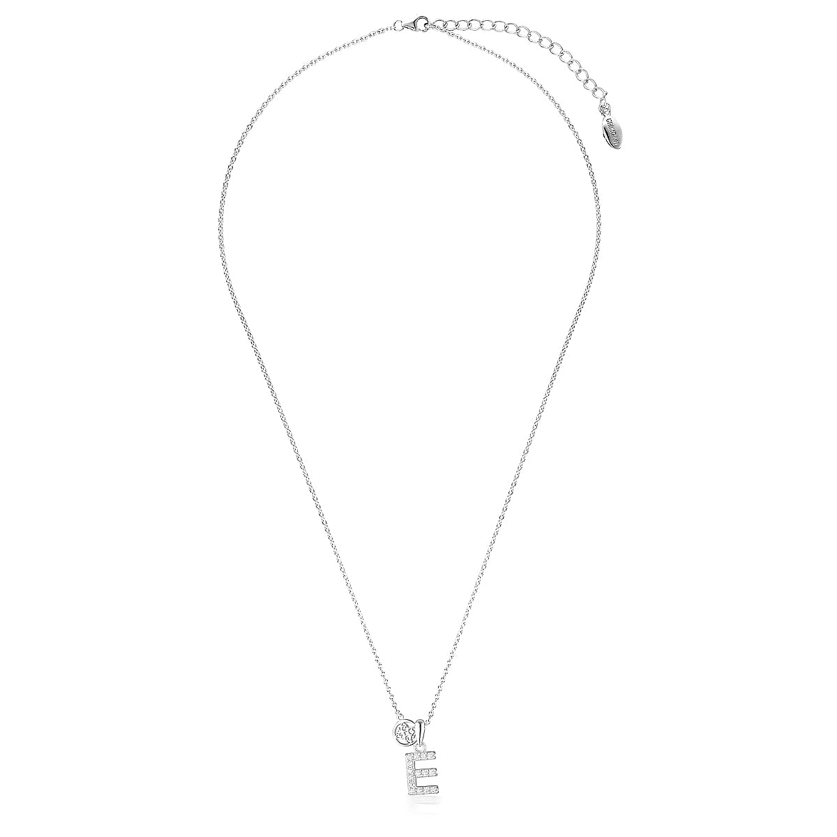 LUXURY LETTERS E INITIAL PENDANT SILVER