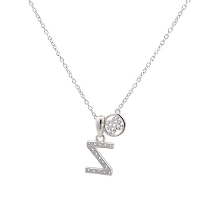 LUXURY LETTERS Z INITIAL PENDANT SILVER