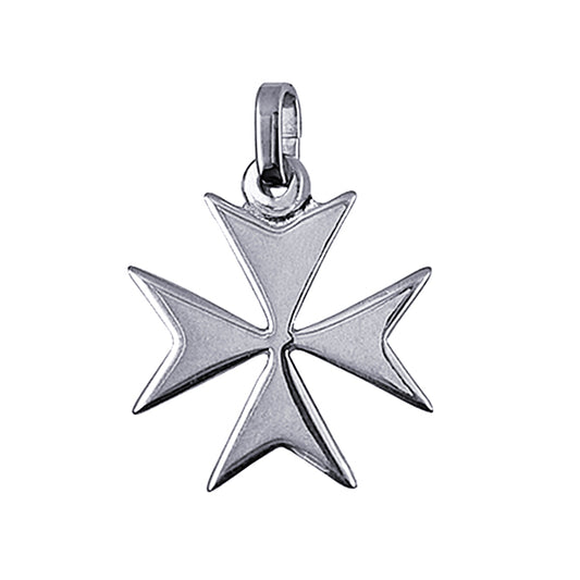 925 Silver Maltese Cross 17mm