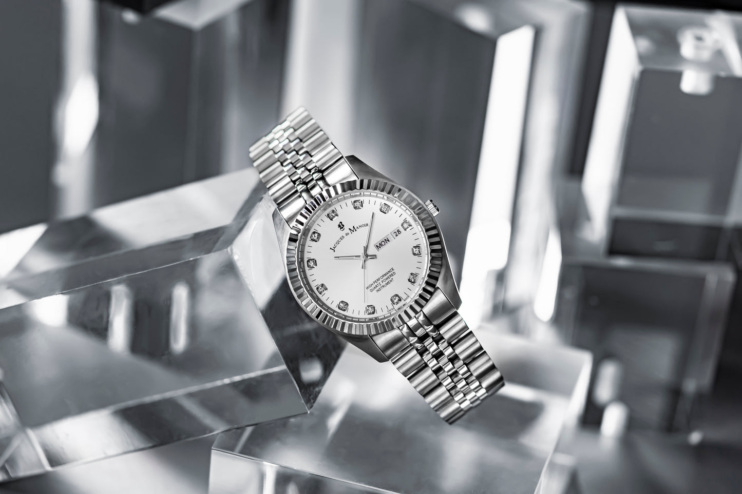 JDM Inspiration Day-Date Stainless Steel White 5 ATM