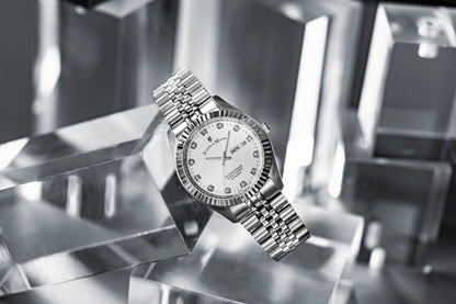 JDM Inspiration Day-Date Stainless Steel White 5 ATM