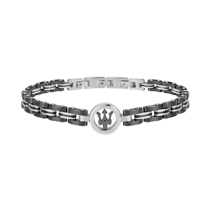 Maserati Ceramic Black with Silver Logo Jewels Bracelet