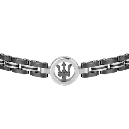 Maserati Ceramic Black with Silver Logo Jewels Bracelet