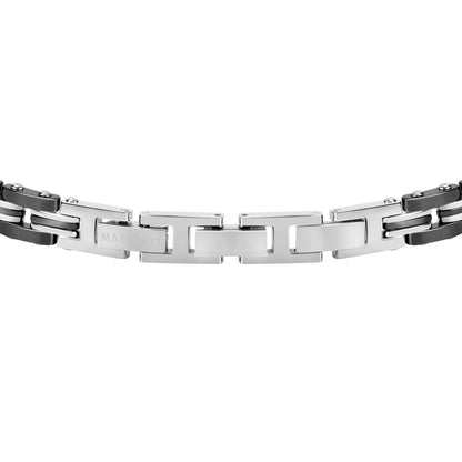 Maserati Ceramic Black with Silver Logo Jewels Bracelet