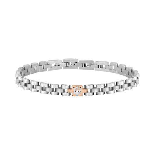 Maserati Silver and Rose Gold Jewels Bracelet