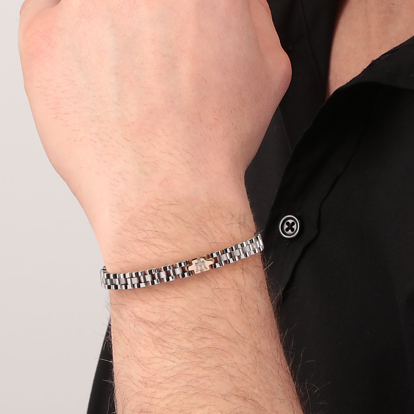 Maserati Silver and Rose Gold Jewels Bracelet