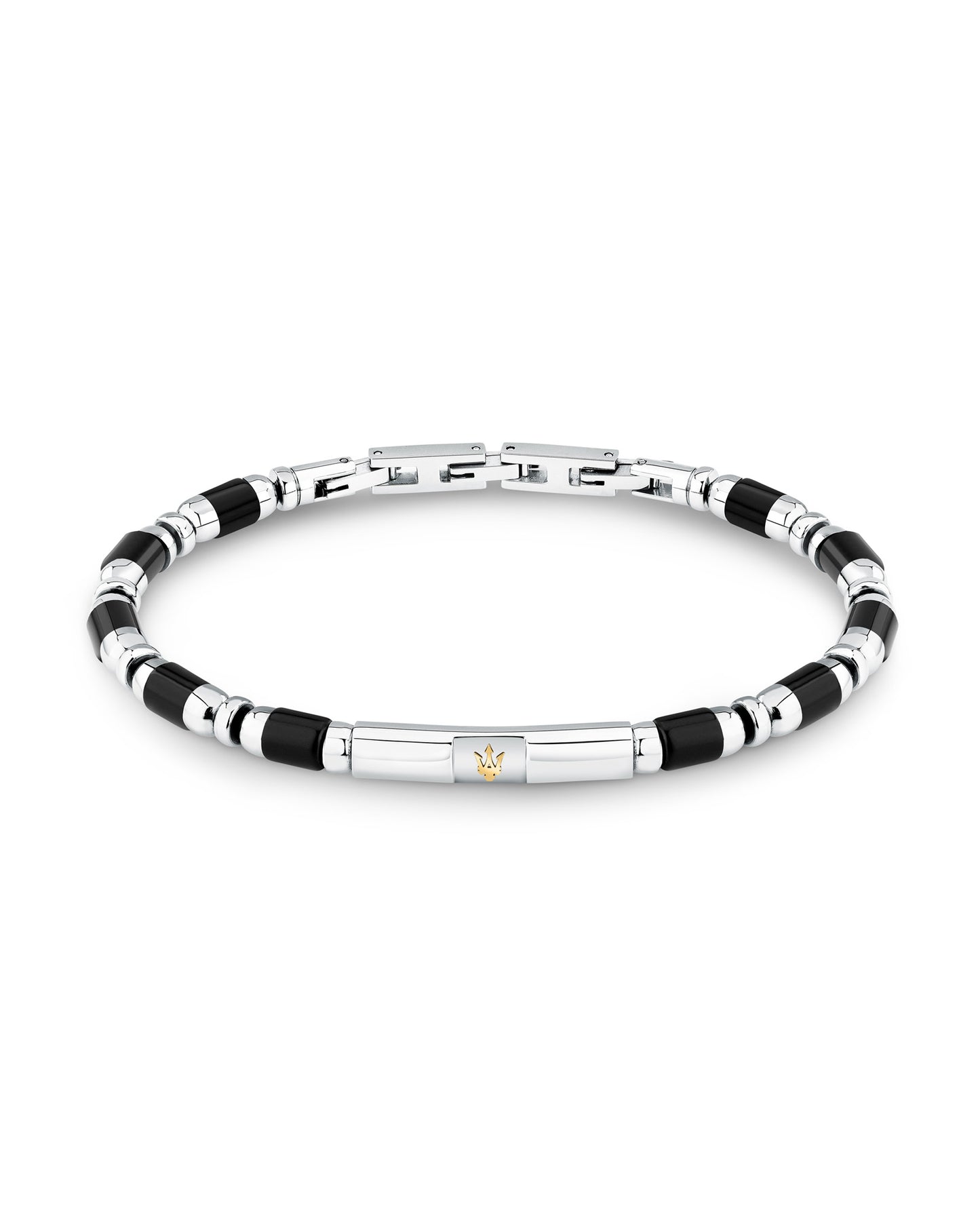 Maserati Men's Iconic Agate Black Bracelet