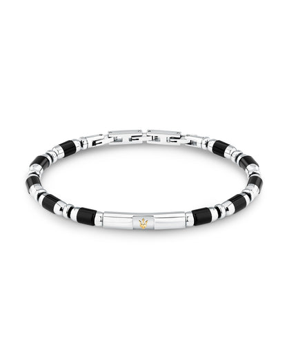 Maserati Men's Iconic Agate Black Bracelet