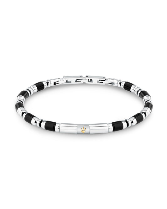 Maserati Men's Iconic Agate Black Bracelet