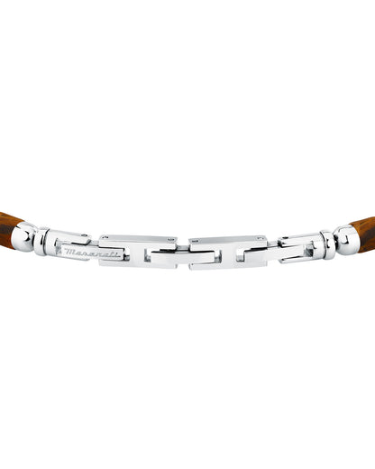 Maserati Men's Iconic Agate Tiger Eye Bracelet