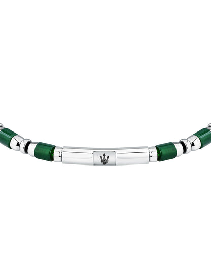 Maserati Men's Iconic Agate Green Bracelet