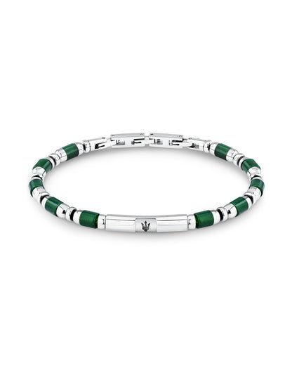Maserati Men's Iconic Agate Green Bracelet
