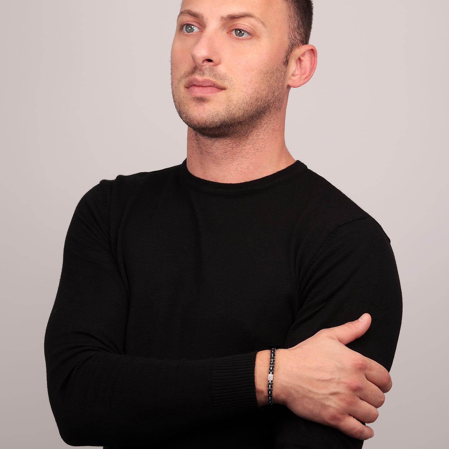 Maserati Ceramic Black and Silver Bracelet