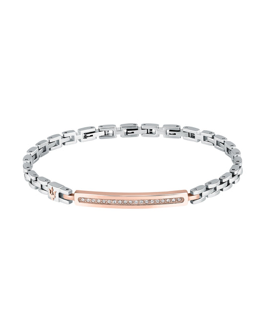Maserati Men's Stainless Steel Rose Gold Bracelet