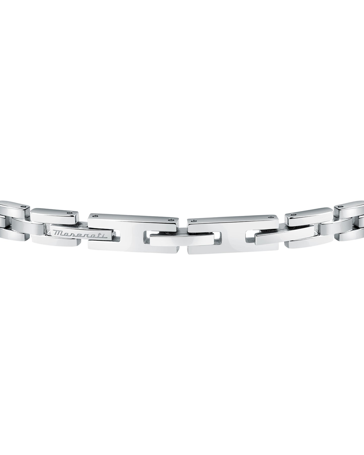 Maserati Men's Stainless Steel Blue Logo Bracelet