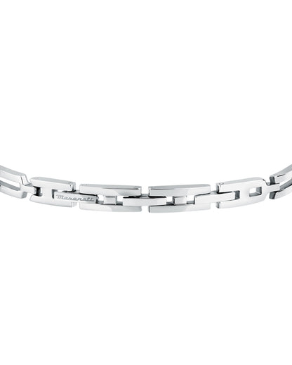 Maserati Men's Iconic Stainless Steel Gold Logo Bracelet