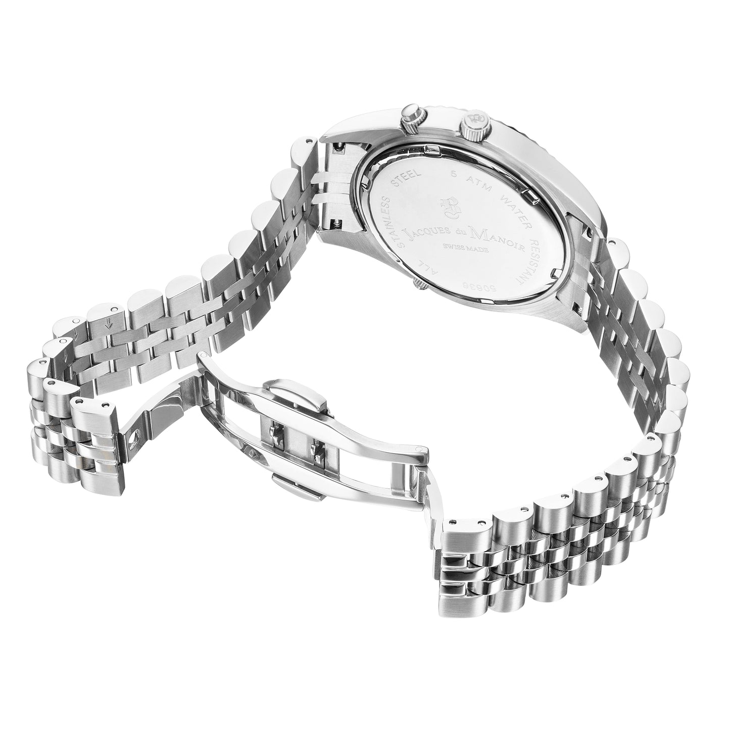 JDM Inspiration Moonphase Day-Date Silver Black 5 ATM