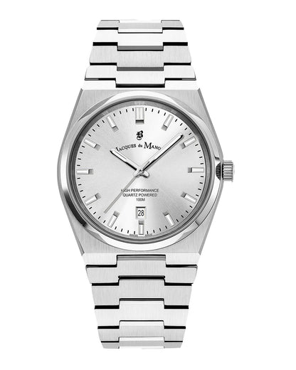 JDM Horizon Gents 41mm White Dial Stainless Steel Strap Watch