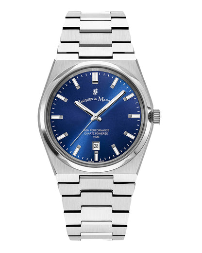 JDM Horizon Gents 41mm Blue Dial Stainless Steel Strap Watch