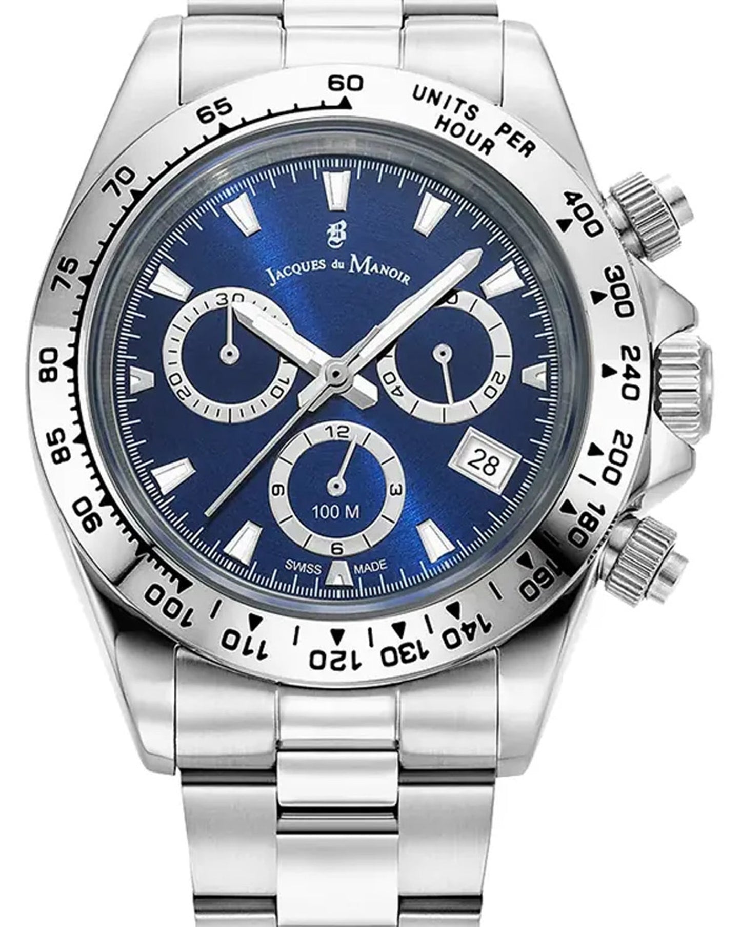 JDM Phoenix Chrono 40mm Blue Dial Stainless Steel Strap Watch