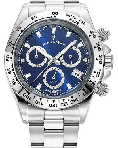 JDM Phoenix Chrono 40mm Blue Dial Stainless Steel Strap Watch