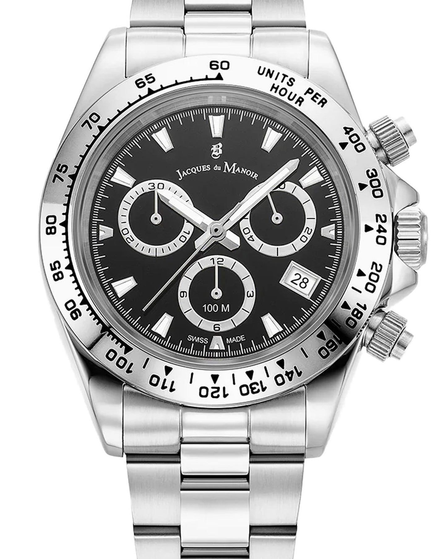 JDM Phoenix Chrono 40mm Back Dial Stainless Steel Strap Watch