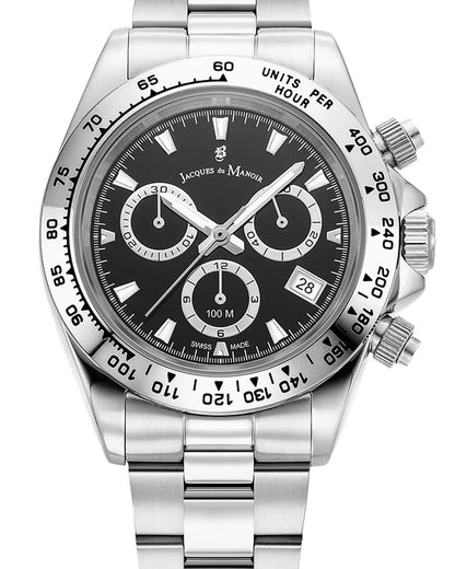 JDM Phoenix Chrono 40mm Back Dial Stainless Steel Strap Watch