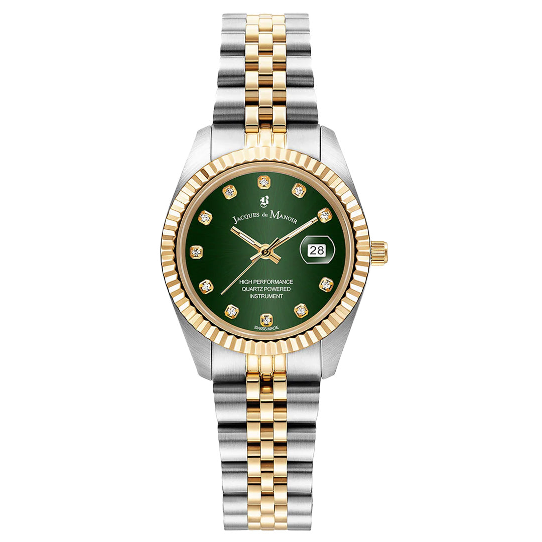 JDM Swiss-Made Inspiration Two Tone Green Dial Watch