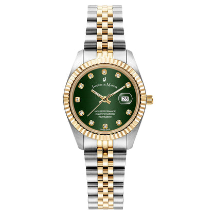 JDM Swiss-Made Inspiration Two Tone Green Dial Watch