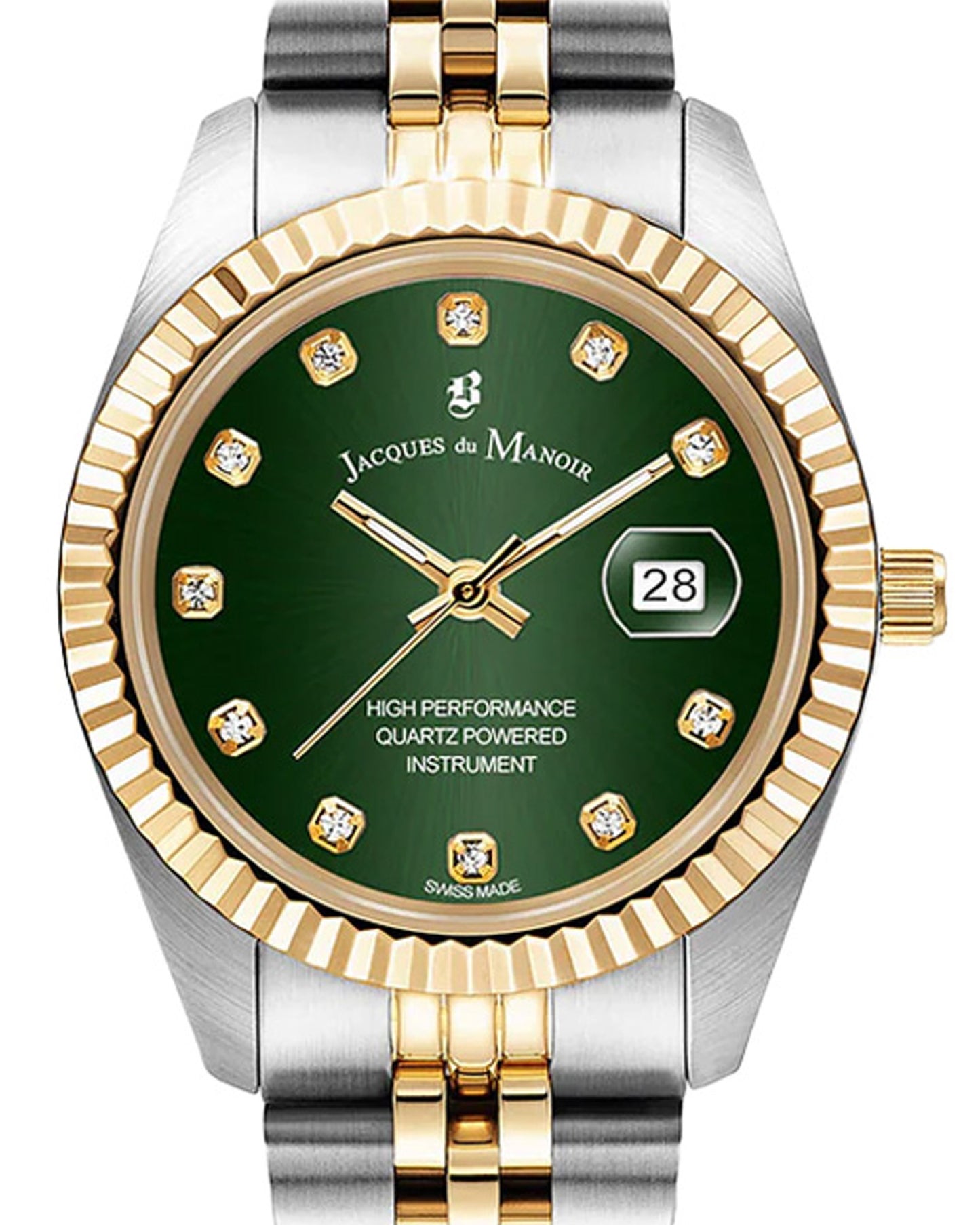 JDM Swiss-Made Inspiration Two Tone Green Dial Watch
