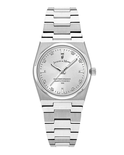 JDM Horizon Ladies 32mm White Dial Stainless Steel Strap Watch