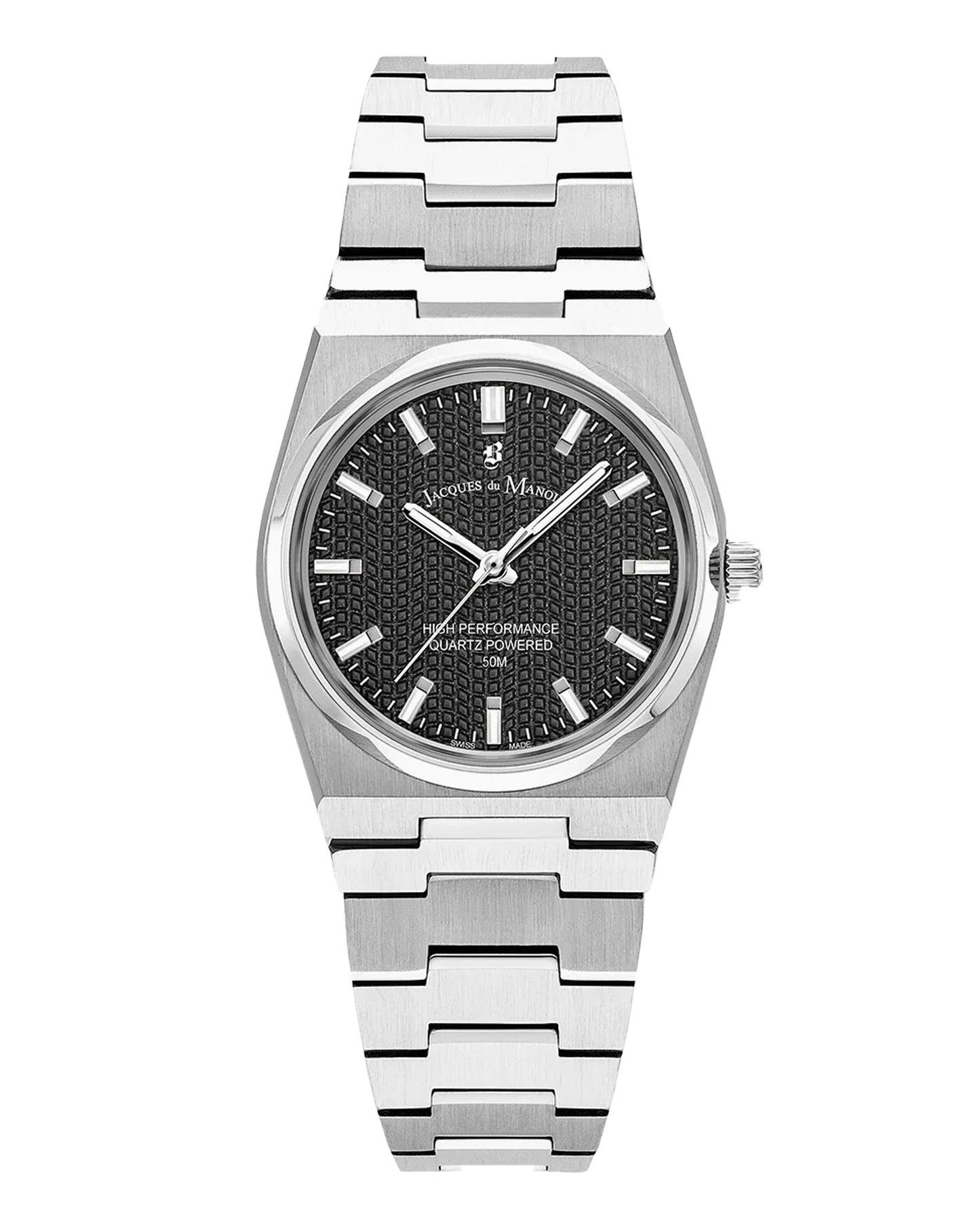 JDM Horizon Ladies 32mm Black Dial Stainless Steel Strap Watch