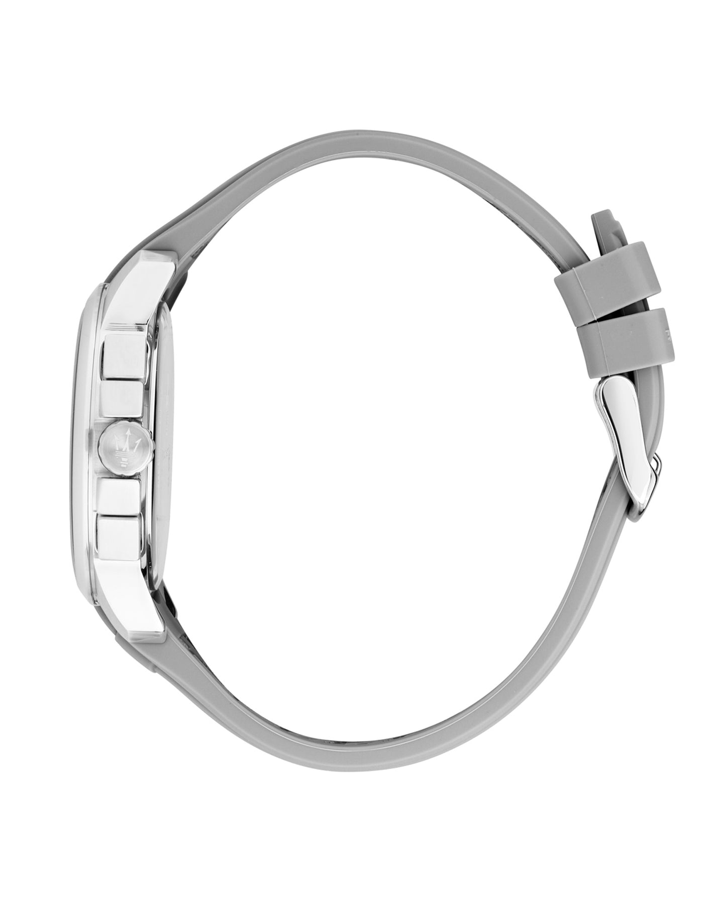 Maserati Successo 42mm Chrono Gray Dial Gray Silicone Strap Watch