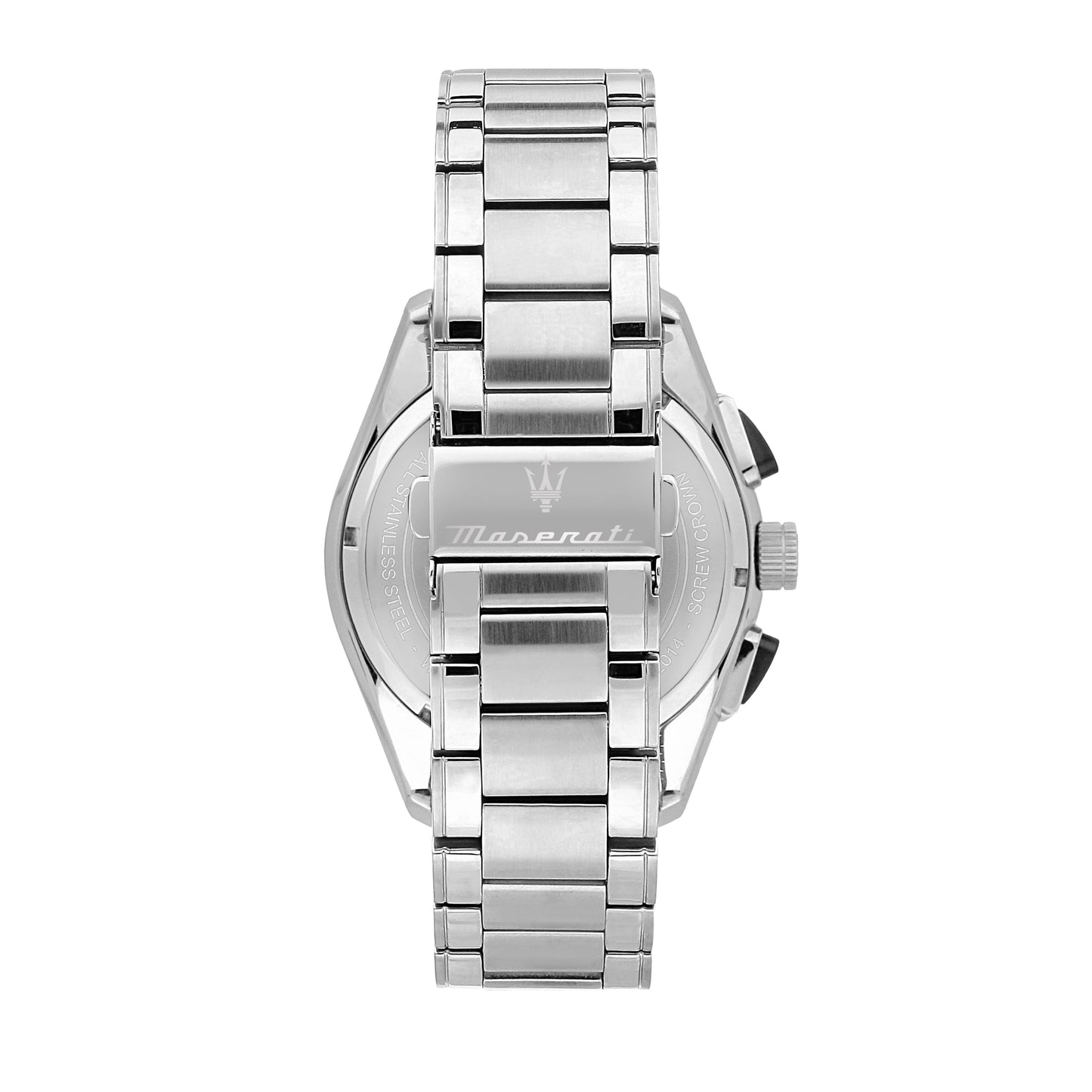 Maserati Traguardo 45mm Black Dial Silver Bracelet Watch