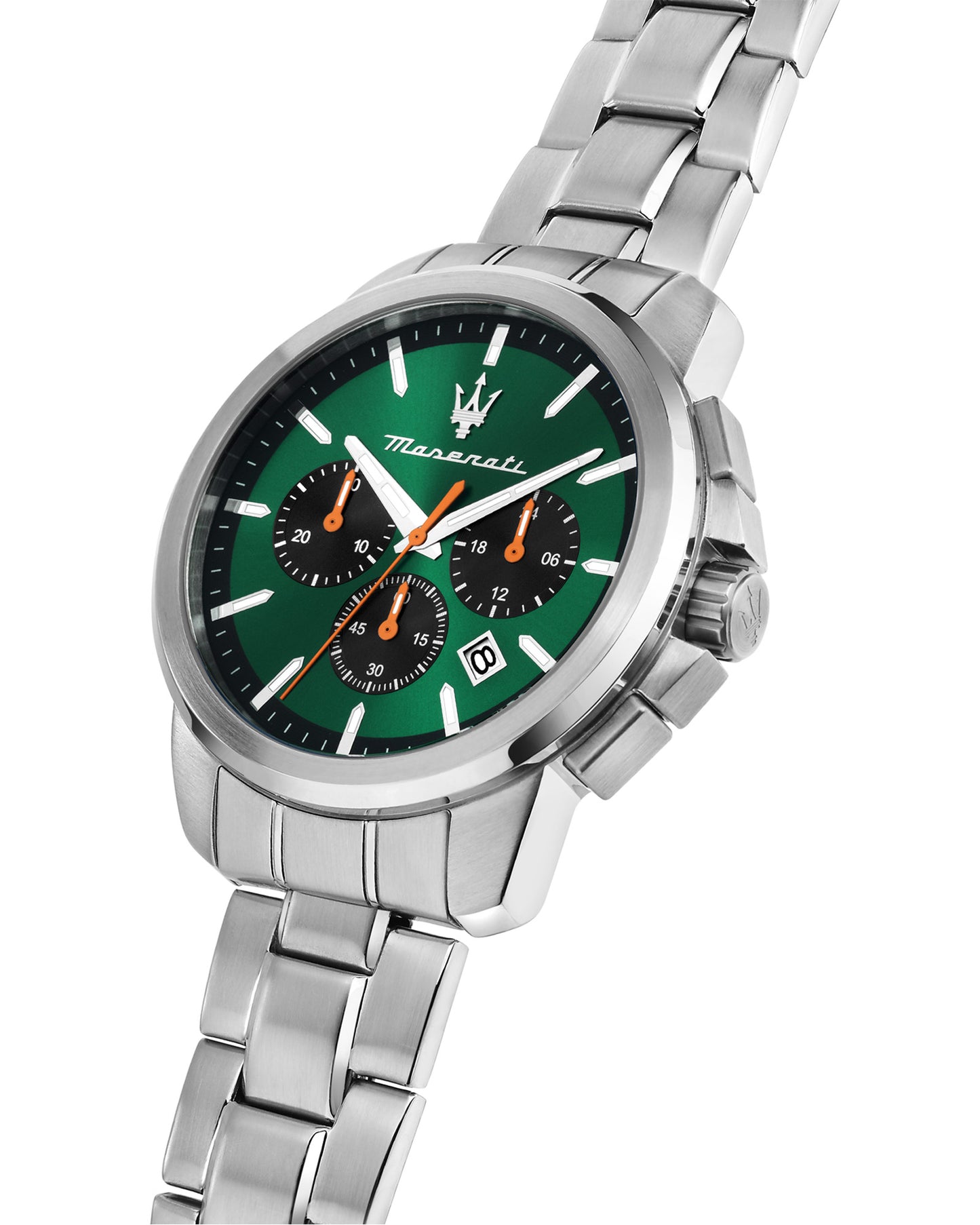Maserati Successo 42mm Chrono Green Dial Stainless Steel Strap Watch