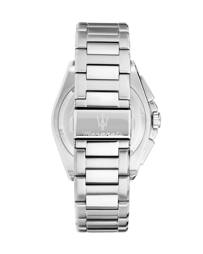 Maserati Velocita 43mm Chrono Blue Dial Stainless Steel Strap and Blue Leather Strap Watch