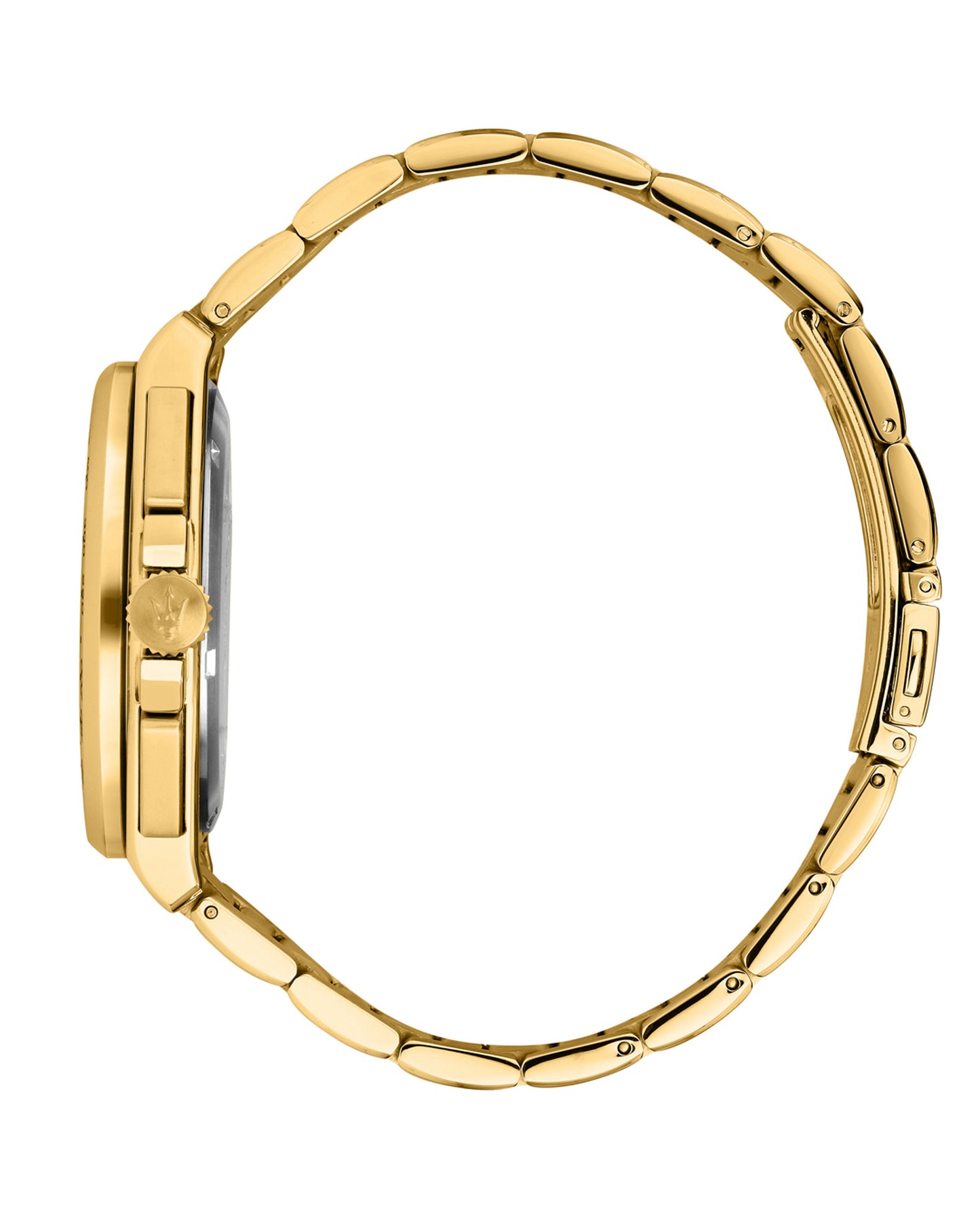 Maserati Velocita 43mm Chrono Blue Dial Gold Stainless Steel Strap Watch