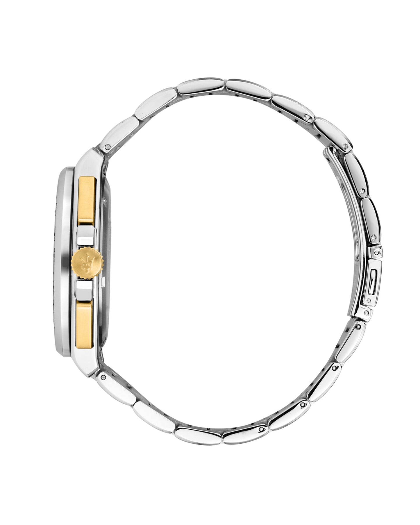 Maserati Velocita 43mm Chrono Black Dial Two Tone Stainless Steel Strap Watch