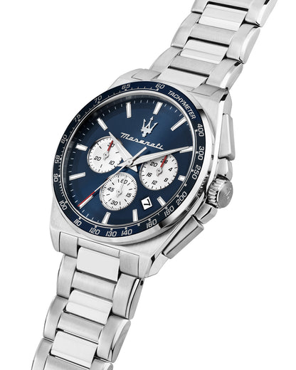 Maserati Velocita 43mm Chrono Blue Dial Stainless Steel Strap Watch