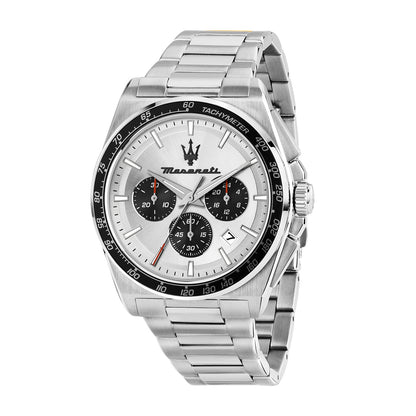 Maserati Velocita 43mm Chrono Silver Dial Stainless Steel Strap Watch