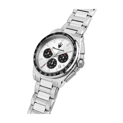 Maserati Velocita 43mm Chrono Silver Dial Stainless Steel Strap Watch