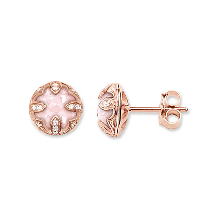 Thomas Sabo Lotos Pink Rose Studs TH1826RQR