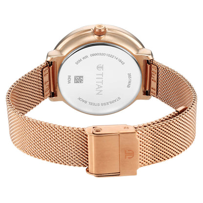 Titan Neo Green Dial Analogue Stainless Steel Strap Watch for Women