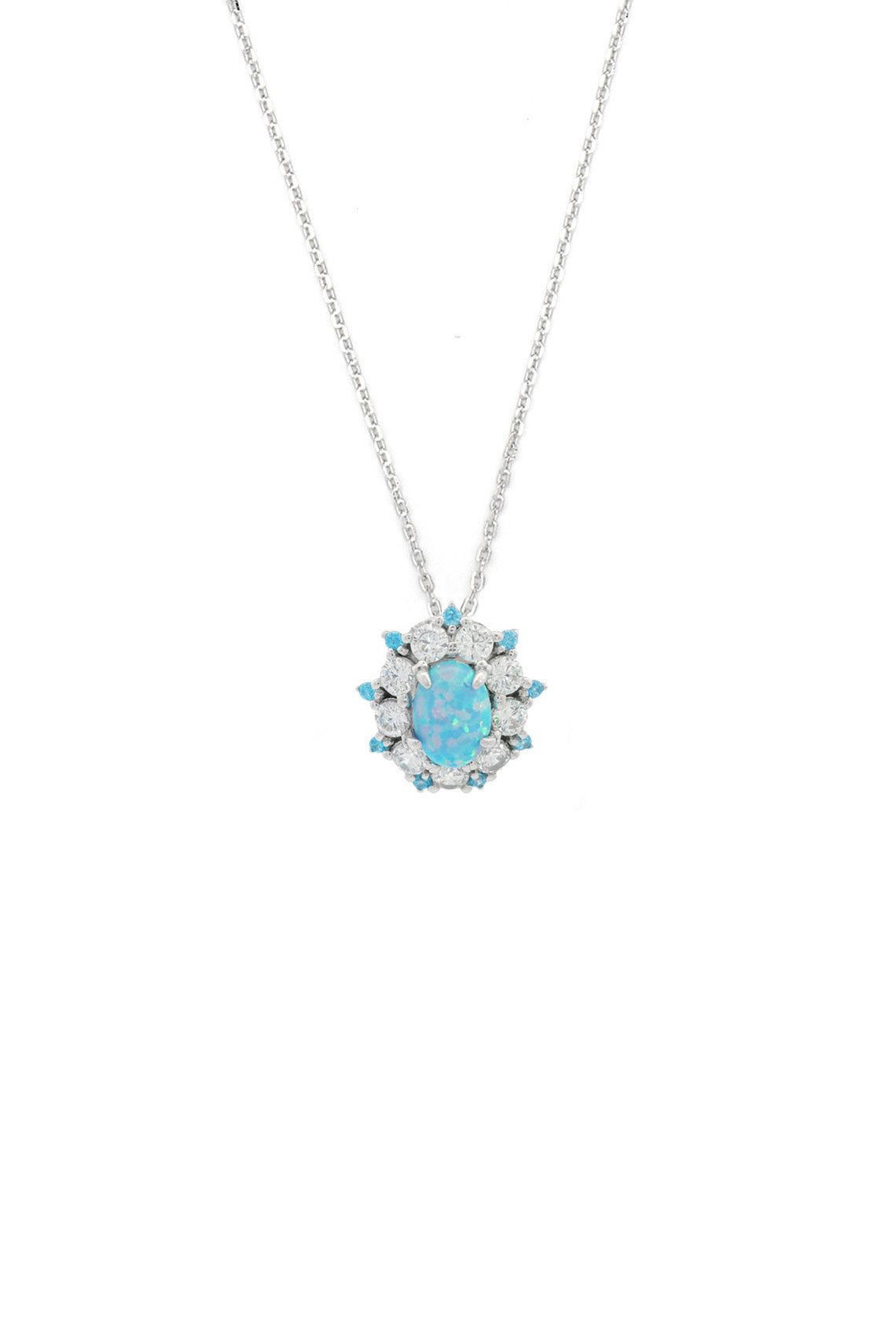 OPAL GLOW BARANGAROO BLUE CREATED OPAL PENDANT