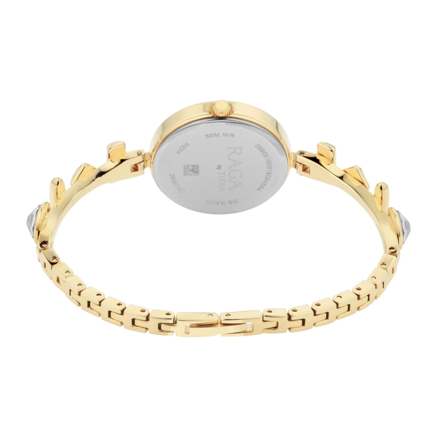 Titan Raga Facets Champagne Dial Analog Stainless Steel Strap Watch for Women