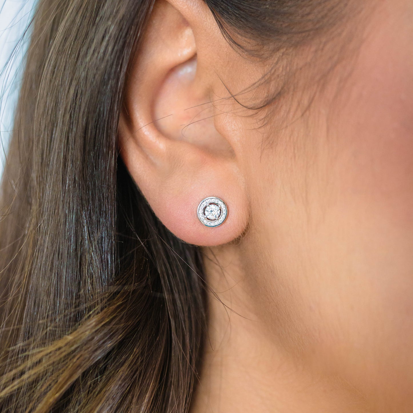 MILESTONE HALO EARRINGS IN SILVER