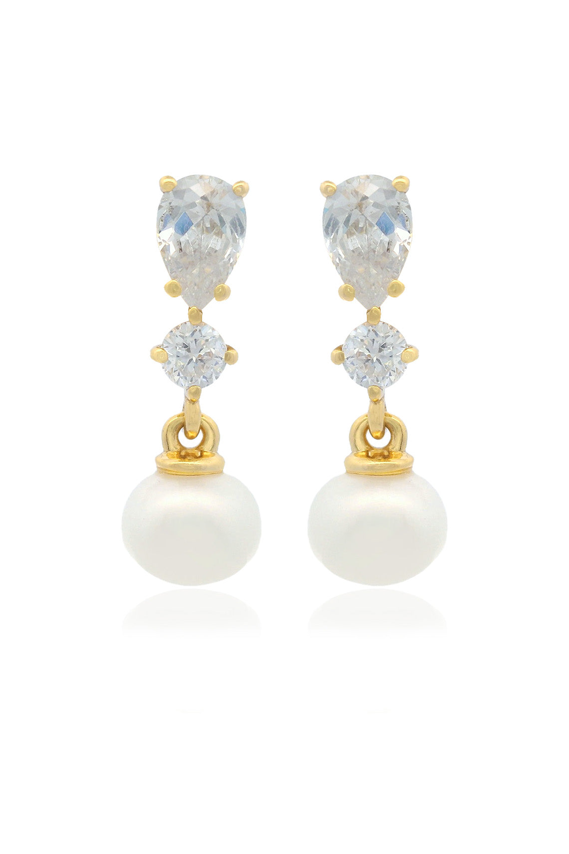 CHIC NOEL FRESHWATER PEARL PYRMONT EARRINGS GOLD