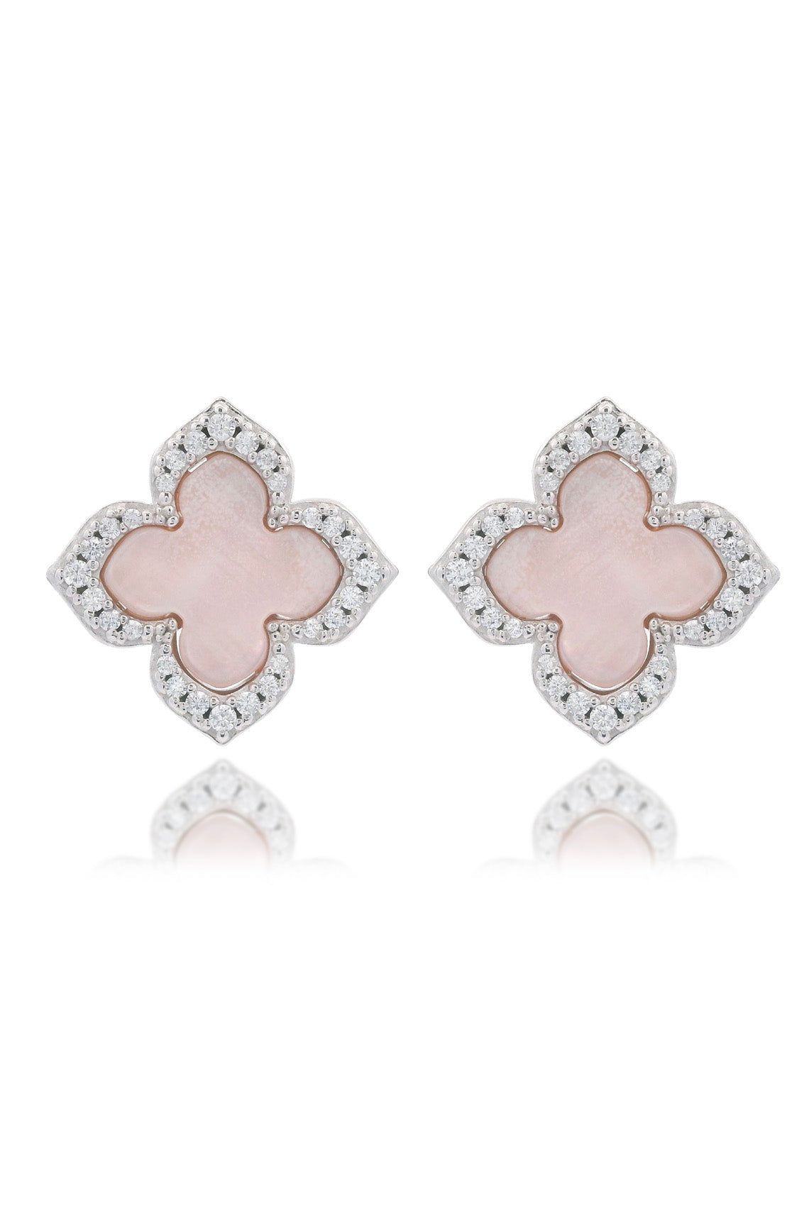 SYDNEY SOIRÉE FAIRWATER MOTHER OF PEARL STUD EARRINGS SILVER